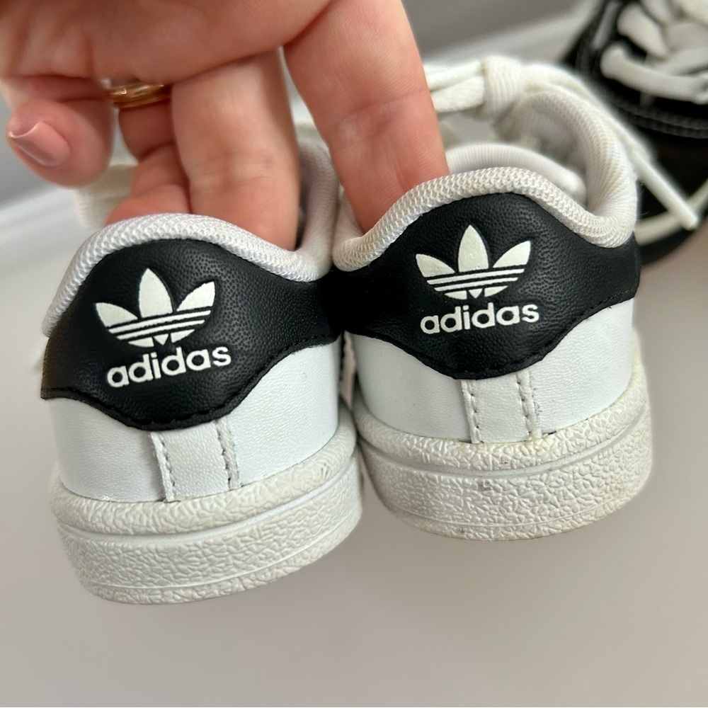 Adidas Superstar & Vans Old Skool Toddler Sneakers - Unisex 2pc Bundle Size 4 - Picture 5 of 13